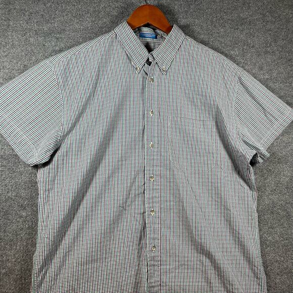 Pendleton Woolen Mills Button Down Shirt Men's Large Gingham Plaid Short Sleeve - Picture 3 of 9